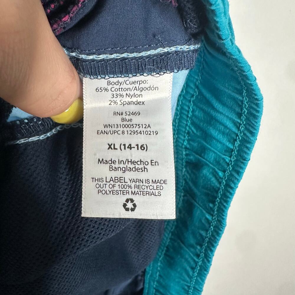 Wonder Nation Cargo Shorts Kids XL 14-16 Navy Blue EUC Retro Colorblock Sporty - Picture 5 of 5